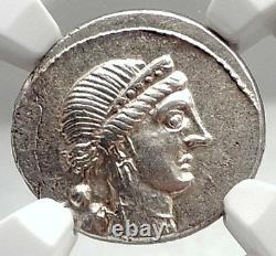 JULIUS CAESAR 46BC VERCIGETORIX Win Venus NGC Certified Silver Roman Coin i75090