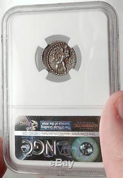 JULIUS CAESAR 48BC Ancient Silver Roman Coin VENUS TROY Rome HERO NGC i66473