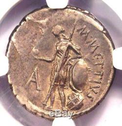 Julius Caesar AR Denarius Coin 44 BC (M Mettius, Venus, Victory) NGC Choice XF