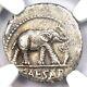 Julius Caesar Ar Denarius Silver Elephant Roman Coin 49 Bc Ngc Choice Xf (ef)