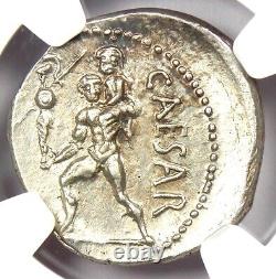 Julius Caesar AR Denarius Silver Venus Roman Coin 46 BC Certified NGC AU
