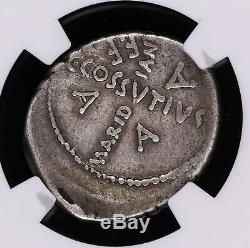 Julius Caesar Denarius 44 Bc Ancient Roman Empire Coin Maridianus Cuciform Cr