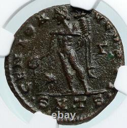 LICINIUS I Constantine I enemy 309AD Ancient Roman Coin NUDE Genius NGC i89695