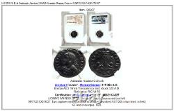 LICINIUS II Jr Authentic Ancient 320AD Genuine Roman Coin w CAPTIVES NGC i76307