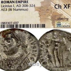 LICINIUS Rare R2 RIC. NGC Choice XF. Ancient Roman Empire Coin. Jupiter, Captive