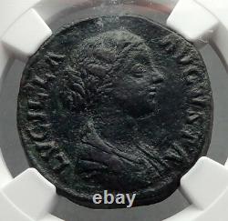 LUCILLA Lucius Verus Wife Authentic Ancient Sestertius Roman Coin NGC i64234