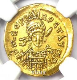 Leo I AV Solidus Gold Roman Coin 457-474 AD. Certified NGC Choice XF (EF)