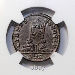 Licinius I Bi Nummus 308-324 AD Trier Mint NGC AU Ancient Roman Coin
