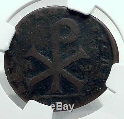 MAGNENTIUS 353AD Authentic Ancient Roman Coin Chi-Rho Christ Monogram NGC i78514