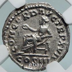 MARCUS AURELIUS Ancient 161AD Rome OLD Silver Roman Coin AEQUITAS NGC i89618