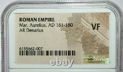 MARCUS AURELIUS NGC VF ROMAN COINS, AD 161-180. AR Denarius. A775