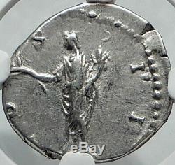 MARCUS AURELIUS as Caesar Authentic Ancient 145AD Silver Roman Coin NGC i82590