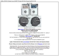 MARK ANTONY EX Julius Caesar LEGION VI Ferrata 32BC Silver Roman Coin NGC i81380
