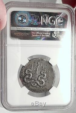 MARK ANTONY & OCTAVIA 39 BC Ephesus Authentic Ancient Roman Silver Coin NGC XF