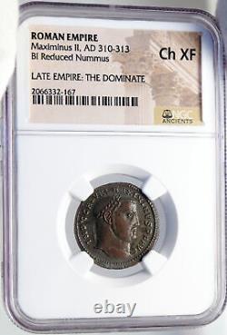MAXIMINUS II DAIA Authentic Ancient 310AD Follis Roman Coin GENIUS NGC i82915