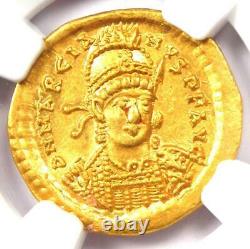 Marcian AV Solidus Gold Roman Coin 450-457 AD Certified NGC Choice AU Rare
