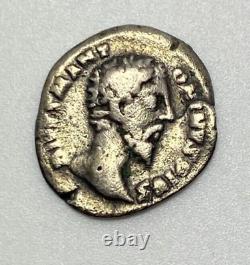 Marcus Aurelius, AD 161-180 Roman Empire AR Denarius Coin Rev. Eagle RIC 269
