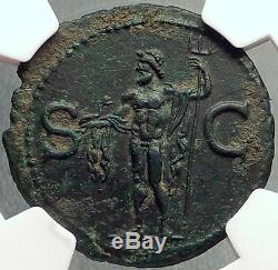 Marcus Vipsanius Agrippa Augustus General Ancient Roman Coin by CALIGULA NGC AU