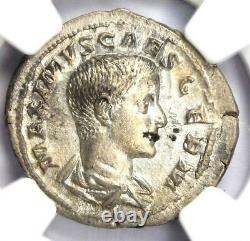 Maximus AR Denarius Silver Roman Coin 235-238 AD Certified NGC Choice XF (EF)