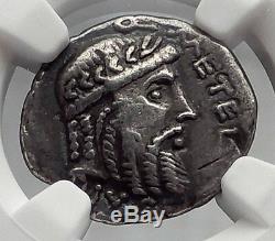 Metellus Scipio Enemy of Julius Caesar 47BC Ancient Silver Roman Coin NGC i60978