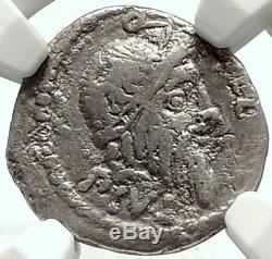Metellus Scipio Enemy of Julius Caesar 47BC Ancient Silver Roman Coin NGC i68128