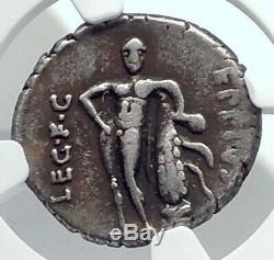 Metellus Scipio Enemy of Julius Caesar 47BC Ancient Silver Roman Coin NGC i78895