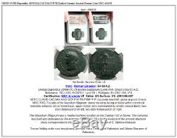 NERO 65AD Dupondius MACELLUM MAGNUM Market Genuine Ancient Roman Coin NGC i66638