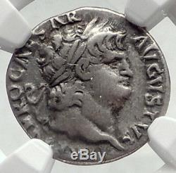 NERO Authentic Ancient 64AD Rome Genuine Original Silver Roman Coin NGC i72340