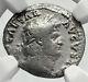 Nero Authentic Ancient 64ad Rome Genuine Silver Denarius Roman Coin Ngc I80516