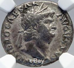 NERO Authentic Ancient 64AD Rome Original Silver Roman Coin w JUPITER NGC i82639