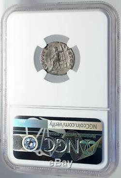 NERO Authentic Ancient 64AD Rome Original Silver Roman Coin w JUPITER NGC i82639