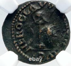 NERO Authentic Ancient 64AD Rome QUADRANS Roman Coin HELMET SHIELD NGC i82897