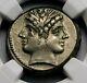 Ngc Au 4/5-3/5 Anonymous. Stunning Quadrigatus C. 225-214/2 Bc Roman Silver Coin