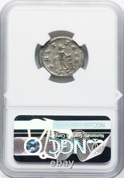 NGC AU Caesar Gallienus 253-268 AD, Roman Empire Rome Bi Double Denarius Coin