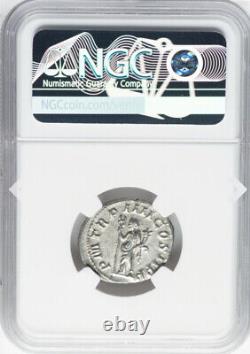 NGC AU Caesar Philip I the Arab 244-249 AD, Roman Empire Denarius Silver Coin