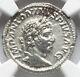 Ngc Au Elagabalus Caesar 218-222 Roman Empire Denarius Coin, Victory On Reverse