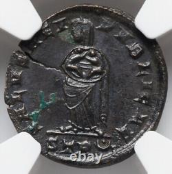 NGC AU Fausta Wife of Constantine I Great AD 324-326 Bi Nummus Coin Roman Empire