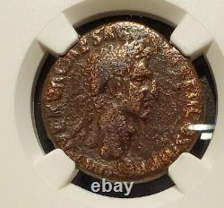 NGC AUTHENTICATED Roman AE As Nerva, 96-98 AD clasped hands. Nice coin rare type