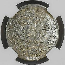 NGC Austria 1690 6K Kreuzer Vienna Leopold I Holy Roman Empire Silver Coin UNC