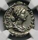 Ngc Ch Au 5/5-2/5 Faustina Jr Denarius Wife Of Marcus Aurelius Roman Silver Coin