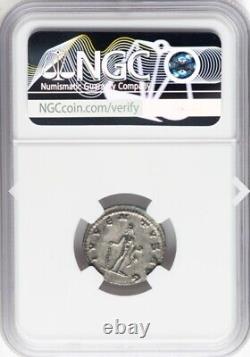 NGC Ch AU Claudius II 268-270 AD Roman Empire Denarius Coin, HERCULES withCLUB