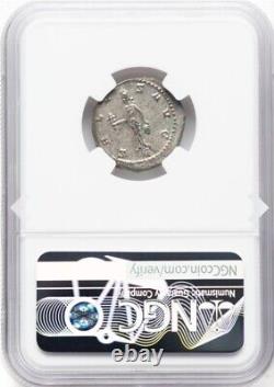 NGC Ch AU Claudius II Caesar 268-270 AD, Roman Empire Rome Silver Denarius Coin