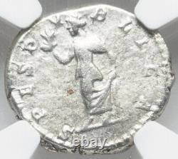 NGC Ch VF Caracalla 198-217 AD Roman Empire Caesar Rome Denarius Coin, YOUTHFUL