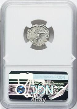 NGC Ch VF Caracalla 198-217 AD, Roman Empire Caesar Rome, Denarius Silver Coin