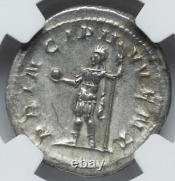 NGC Ch VF Philip II, The Arabs Son 247-249 AD, Roman Empire Denarius Caesar Coin