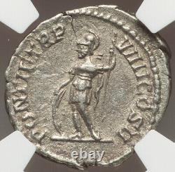 NGC Ch VF Roman Empire Caracalla 198-217 AD Rome Denarius Silver Coin, Rare