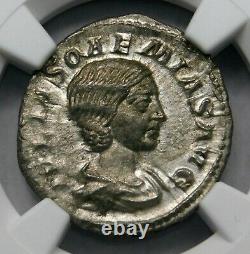 NGC Ch XF Julia Soaemias Superb Denarius Mother of Elagabalus Roman Silver Coin