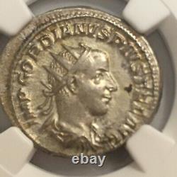 NGC Ch XF Roman Empire Caesar Gordian III 238-244 AD Double Denarius Silver Coin