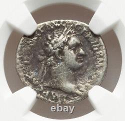 NGC FINE F Domitian 81-96 AD Roman Empire Caesar AR Denarius Silver Coin, Rare