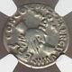Ngc Fine F Nerva 96-98 Ad Roman Empire Caesar Ar Denarius Silver Coin, Toned